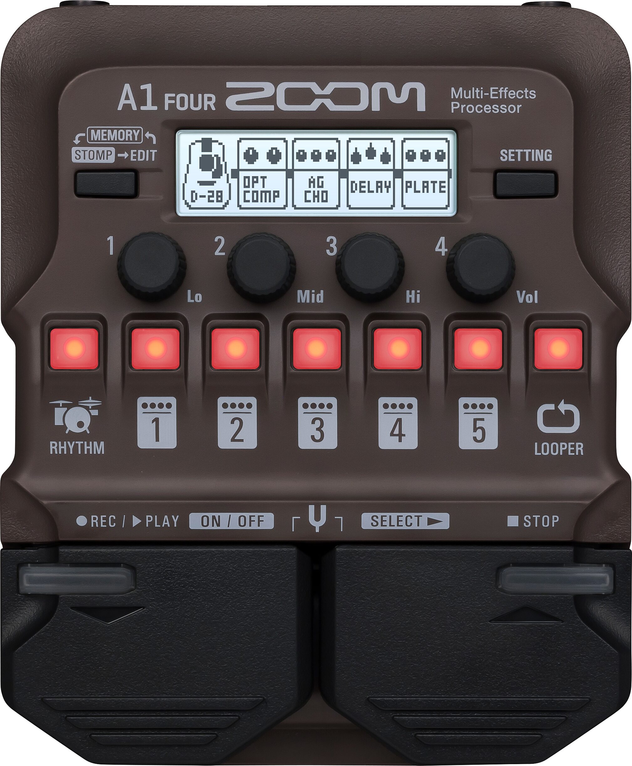 Zoom A1-FOUR Acoustic Multi Effects Processor Pedal | zZounds