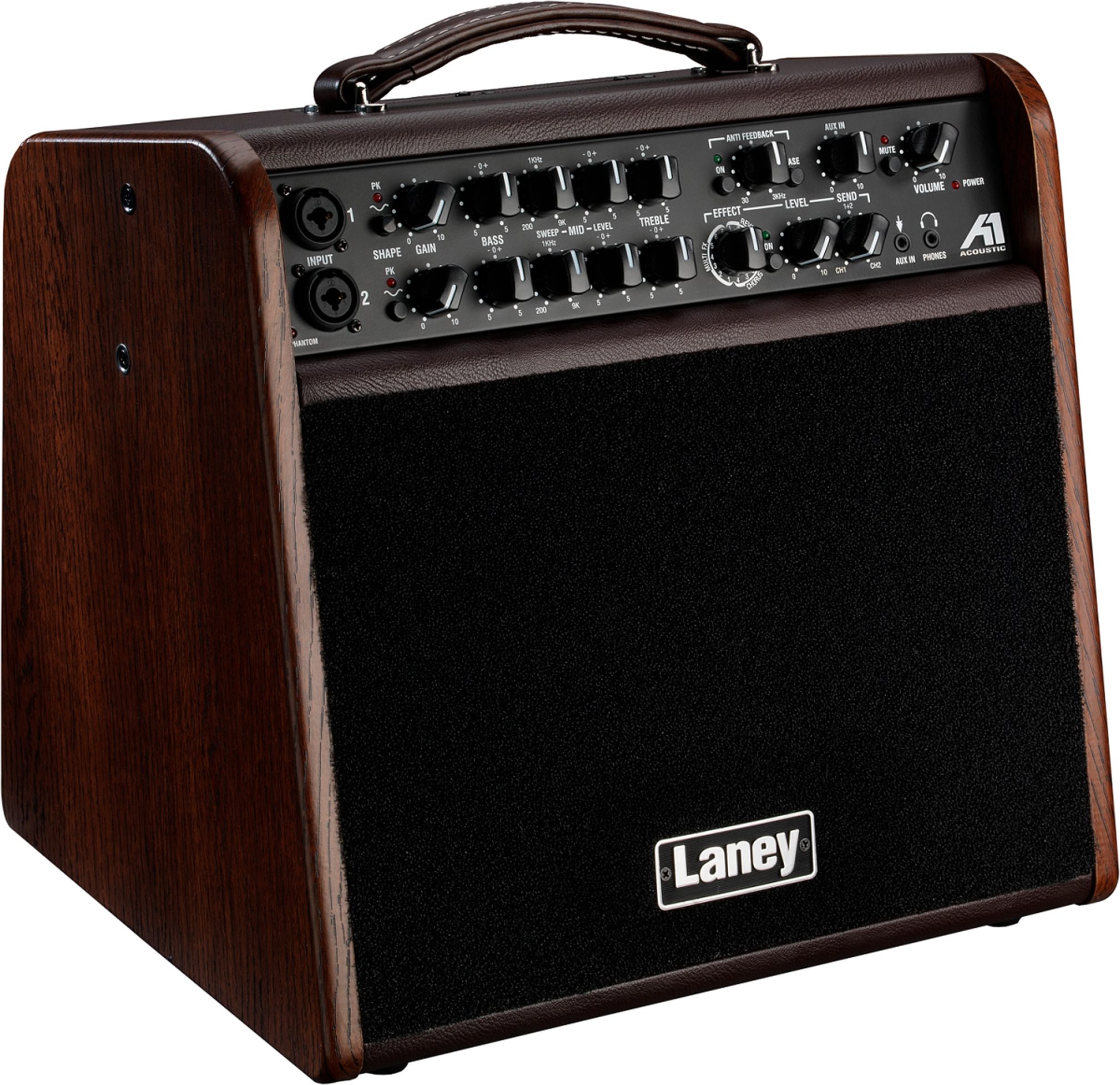 Laney A1 Acoustic Guitar Combo Amplifier (120 Watts), Action Position Back