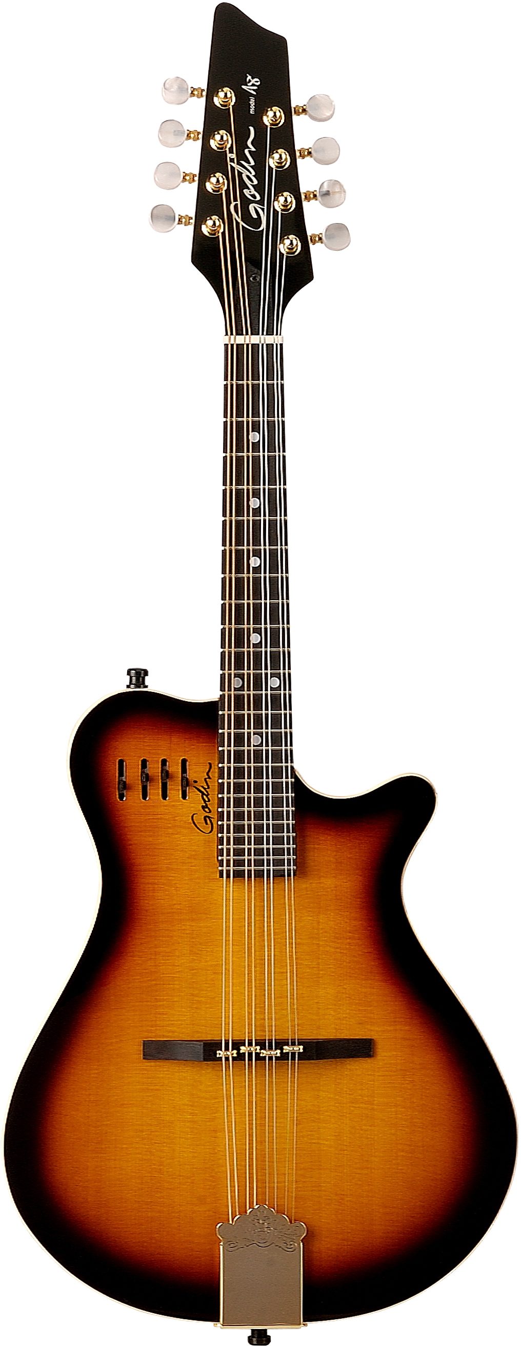Godin A8 Acoustic-Electric Mandolin (with Gig Bag), Cognac Burst