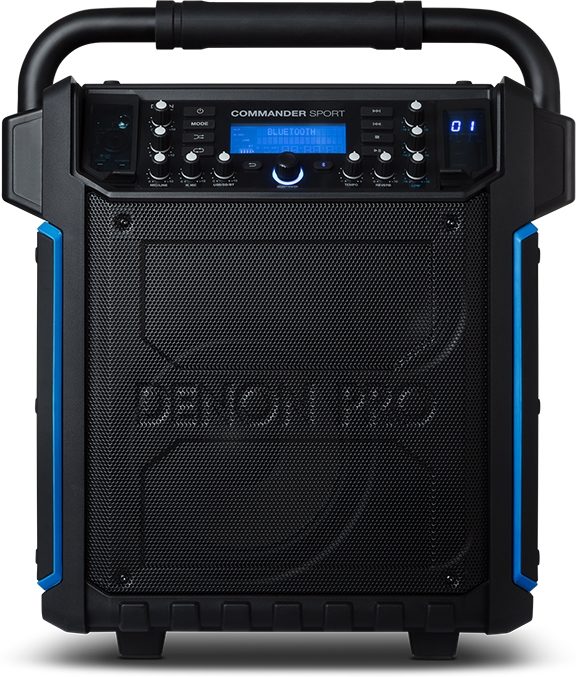 Denon Commander Sport Portable PA System with Wireless Microphone, Action Position Front