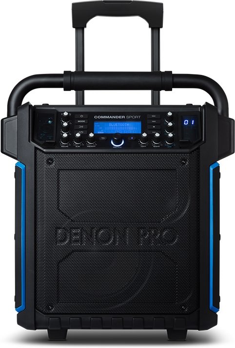 Denon audio commander professional mobile sales pa system with two wireless microphones