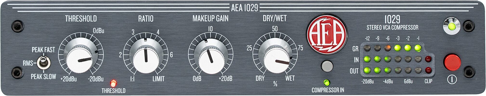 AEA Microphones 1029 Stereo VCA Compressor, New, Action Position Back
