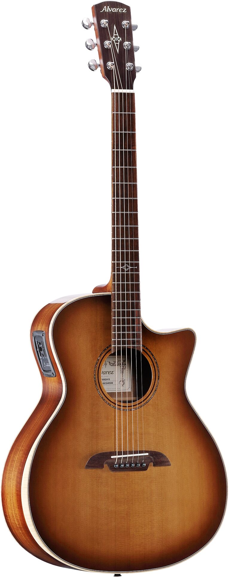 Alvarez AGA95CEARSHB Artist Elite Grand Auditorium Acoustic-Electric Guitar, Action Position Back