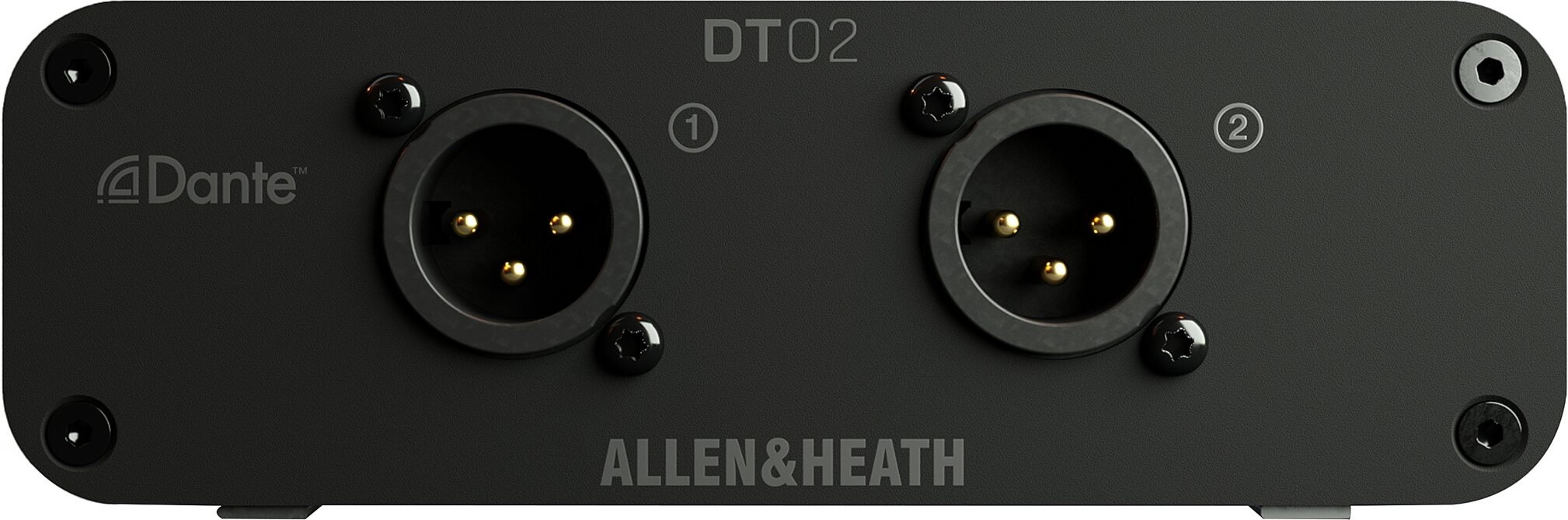 Allen and Heath DT02 Dante to XLR Output Interface, Action Position Back