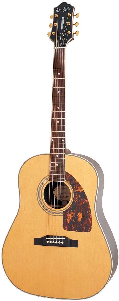 Epiphone Masterbilt AJ-500ME Acoustic-Electric Guitar, Natural Satin