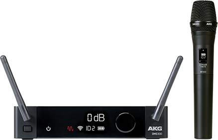 AKG DMS300 Digital Handheld Vocal Wireless Microphone System, Main with all components Front