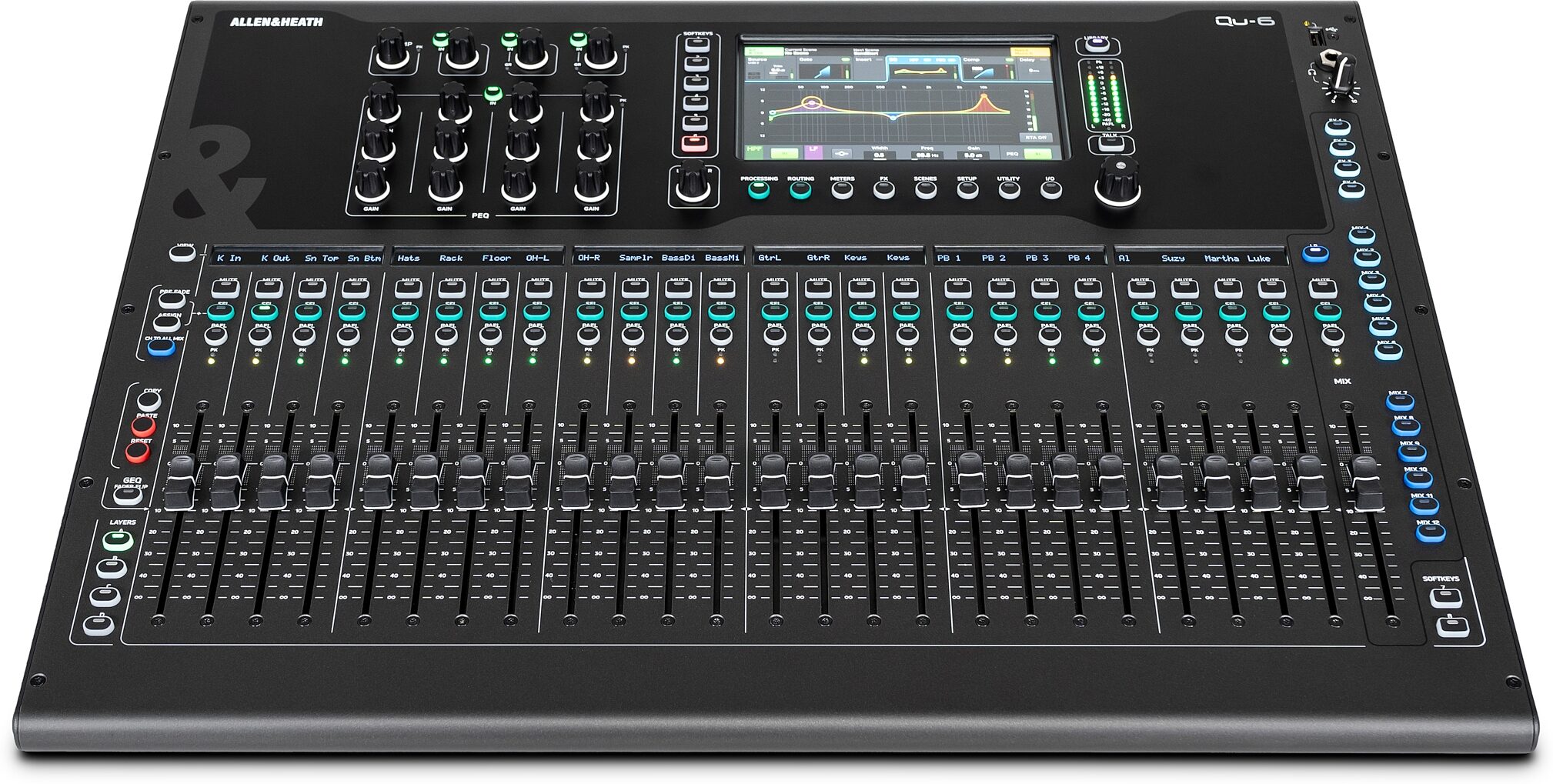 Allen and Heath Qu-6 32-Channel Digital Mixer, New, Action Position Back