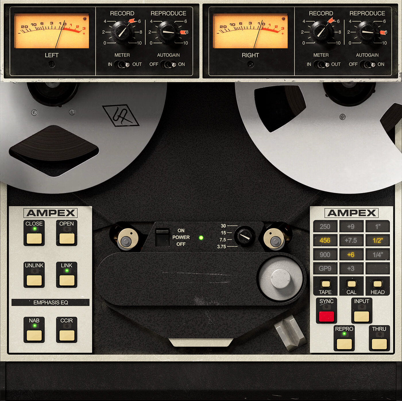 Universal Audio UAD Ampex ATR-102 Tape Recorder Plug-in Software and LUNA Extension, Digital Download, Action Position Back