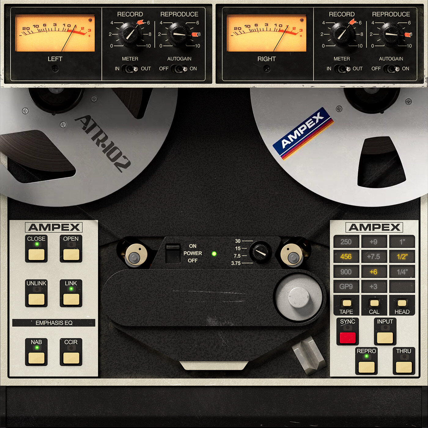 Universal Audio UAD Ampex ATR-102 Tape Recorder Plug-in Software and LUNA Extension, Digital Download, Action Position Back