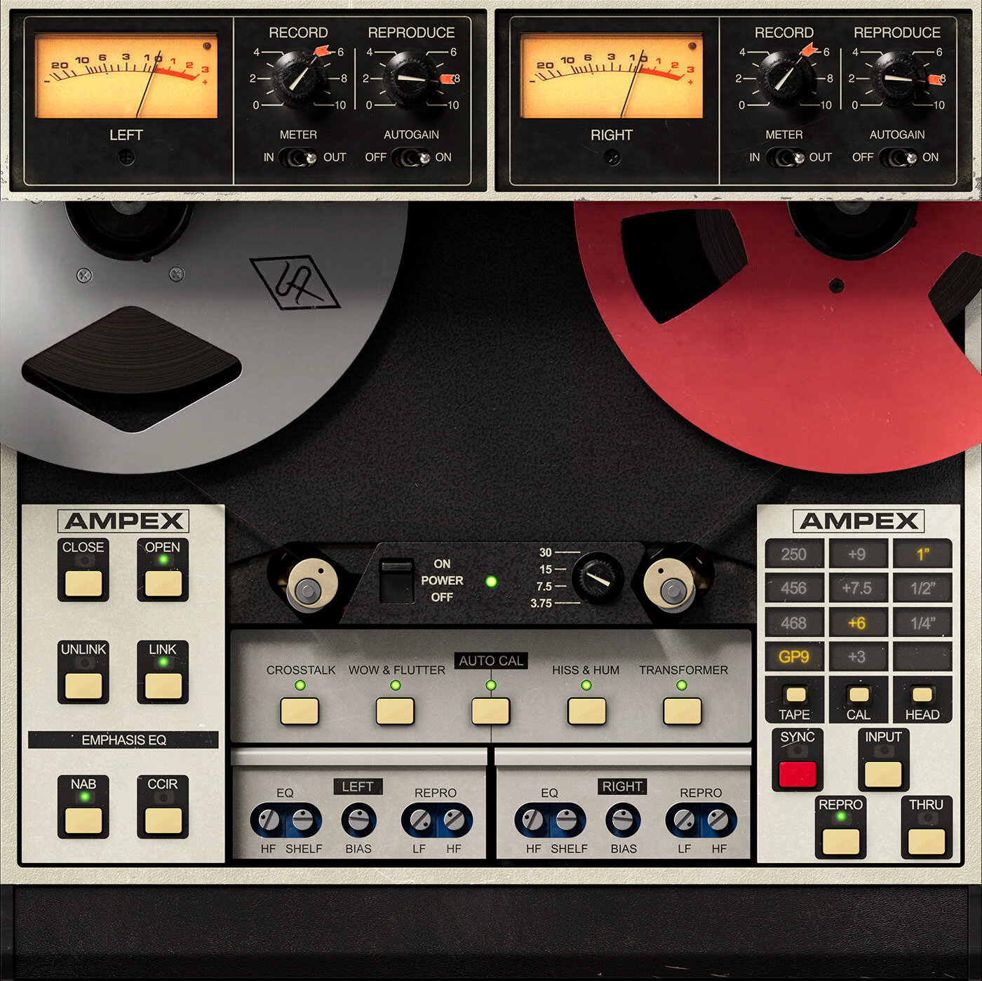 Universal Audio UAD Ampex ATR-102 Tape Recorder Plug-in Software and LUNA Extension, Digital Download, Action Position Back