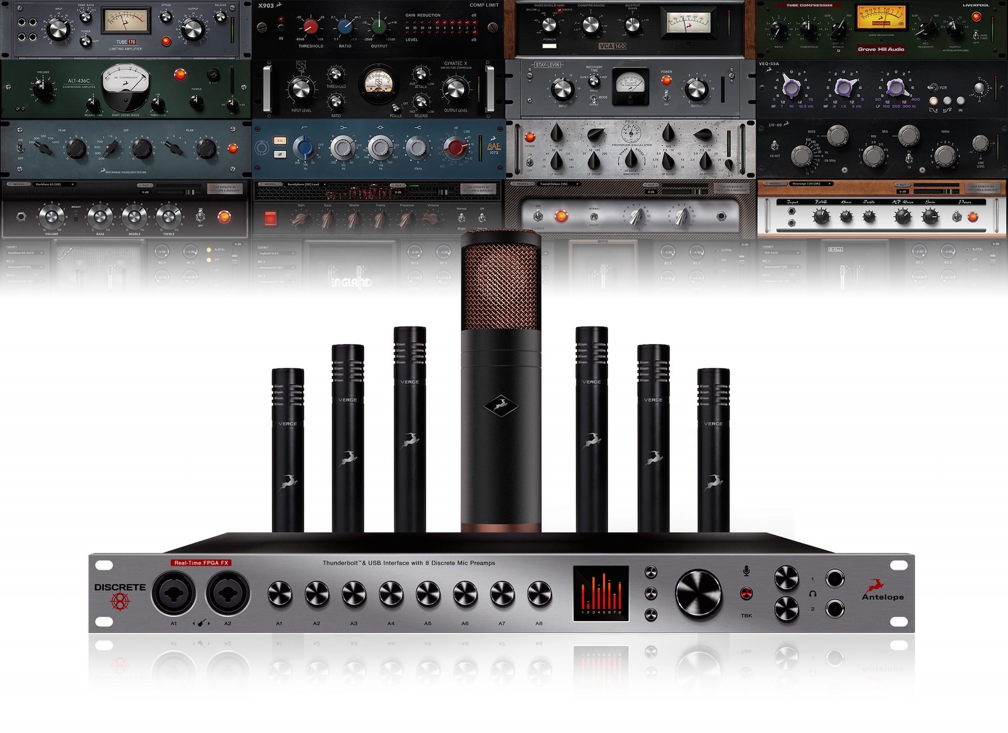 Antelope Audio Discrete 8 Audio Interface with Edge Duo & Verge Modeling Microphones Bundle, Main