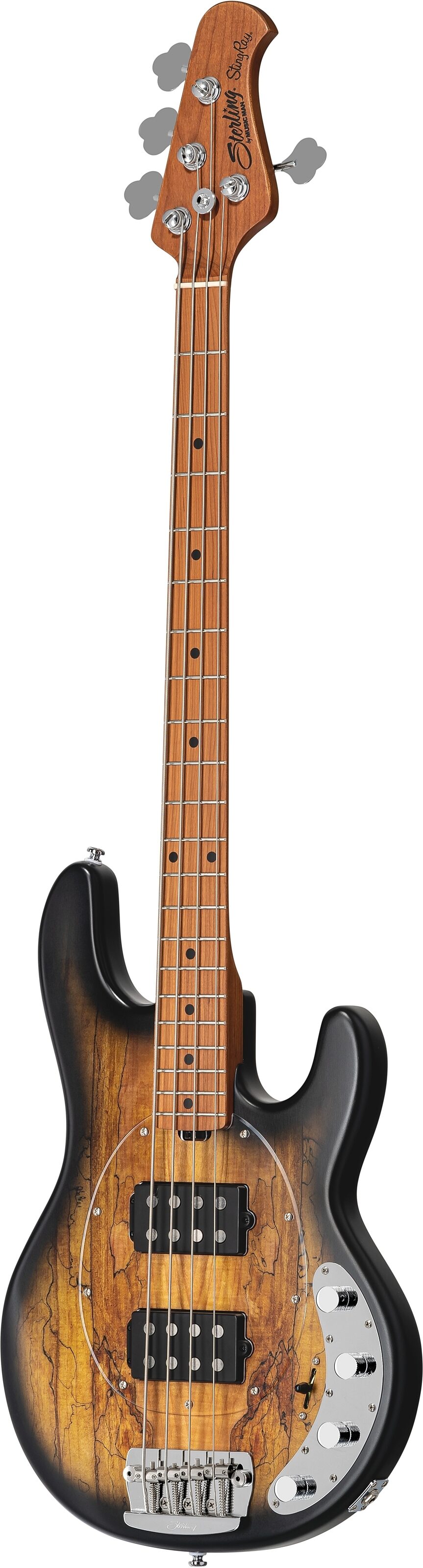 Sterling by Music Man Ray34 HHSM Electric Bass (with Gig Bag), Angled Front