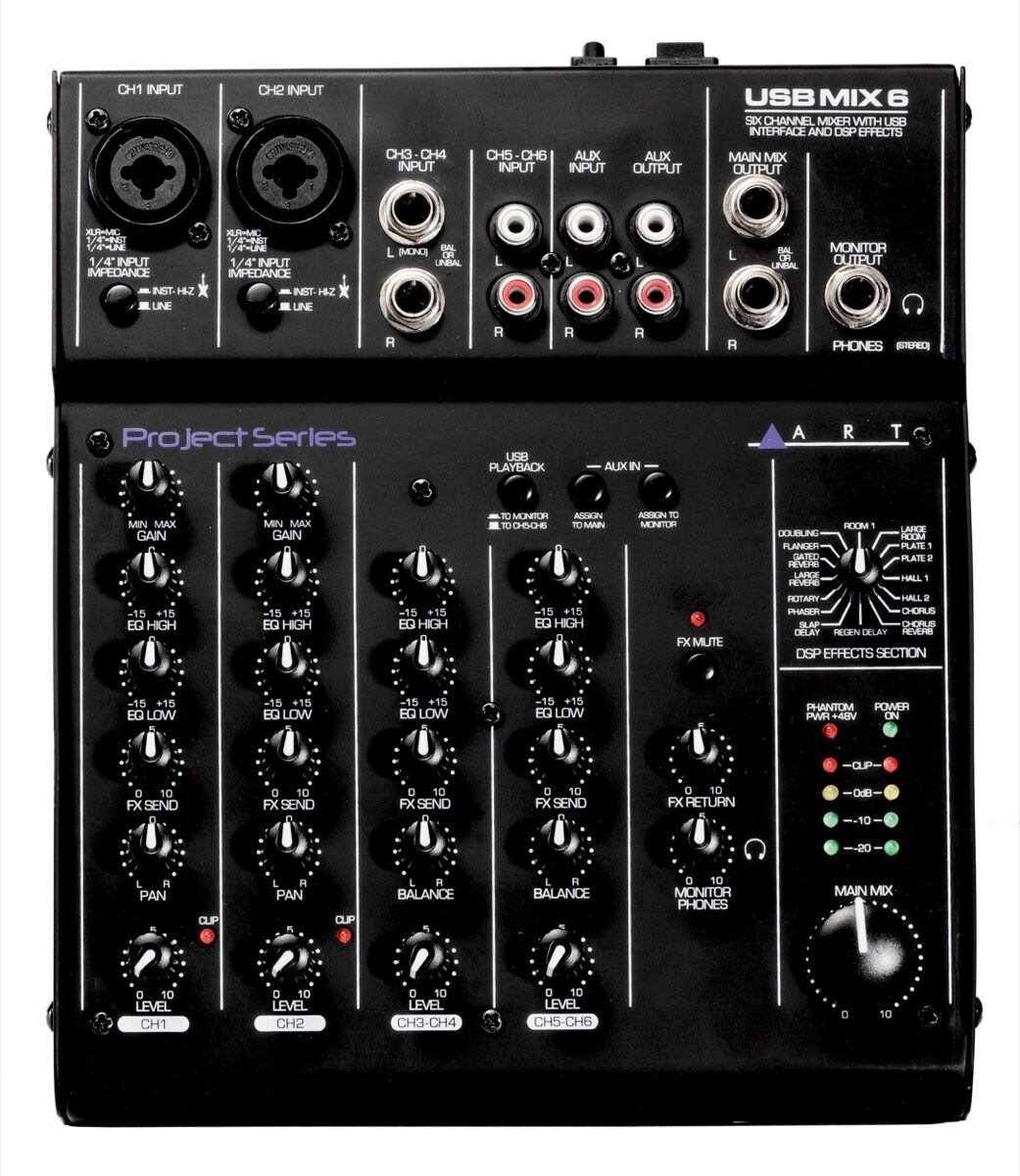 ART USBMix6 6-Channel USB Mixer, New, main