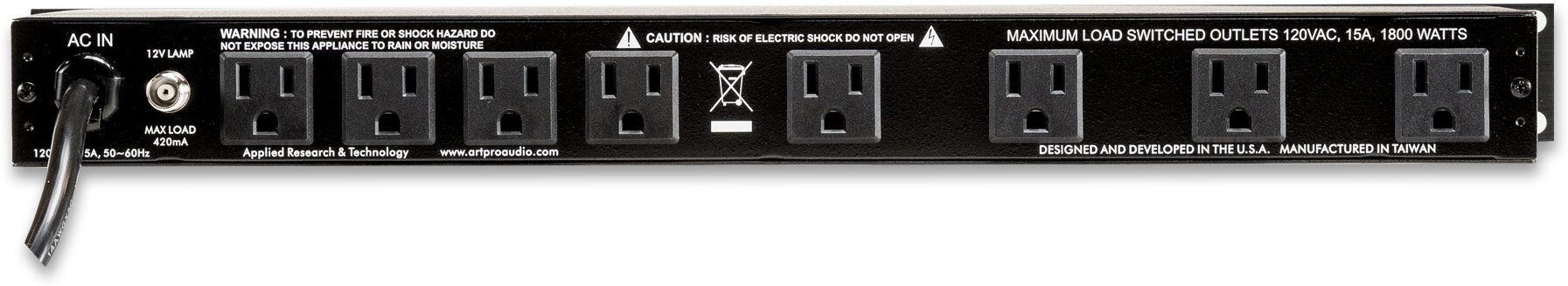ART PS4x4 Pro USB Power Distribution System with Voltage and Current Meters, New, Action Position Back