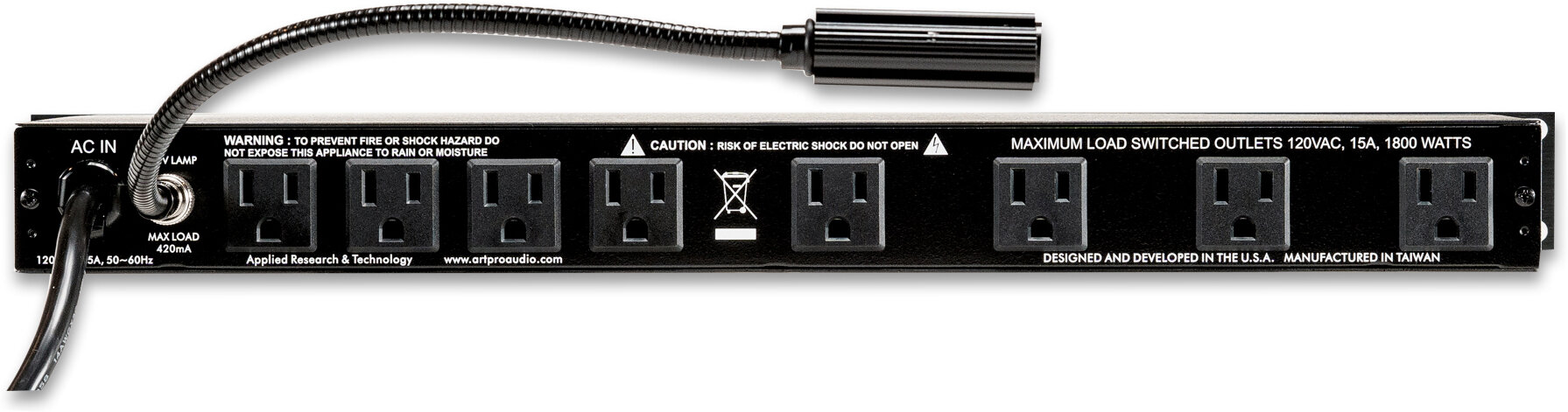 ART PS4x4 Pro USB Power Distribution System with Voltage and Current Meters, New, Action Position Back