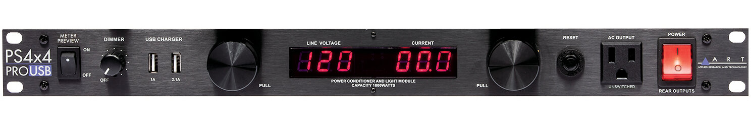 ART PS4x4 Pro USB Power Distribution System with Voltage and Current Meters, New, Action Position Back