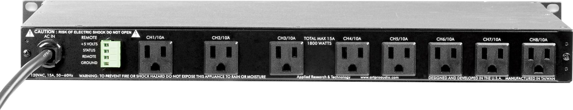 ART PS8-II Power Conditioner and Sequencer, New, Action Position Back