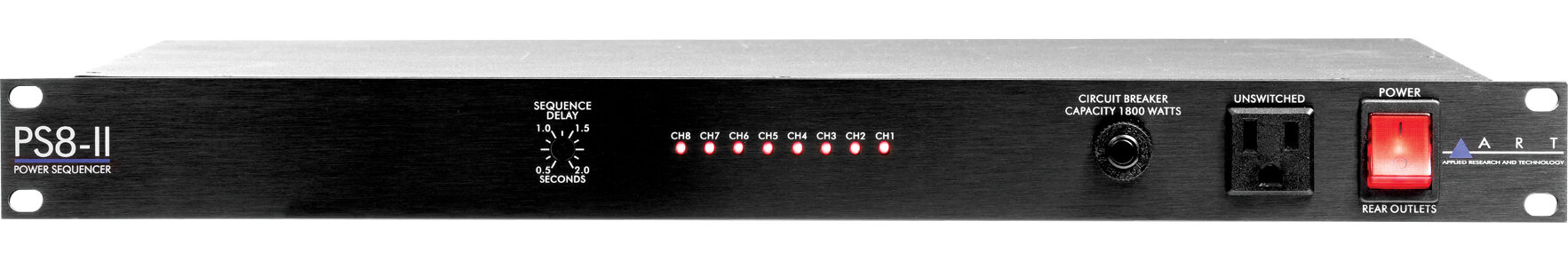 ART PS8-II Power Conditioner and Sequencer, New, Action Position Back