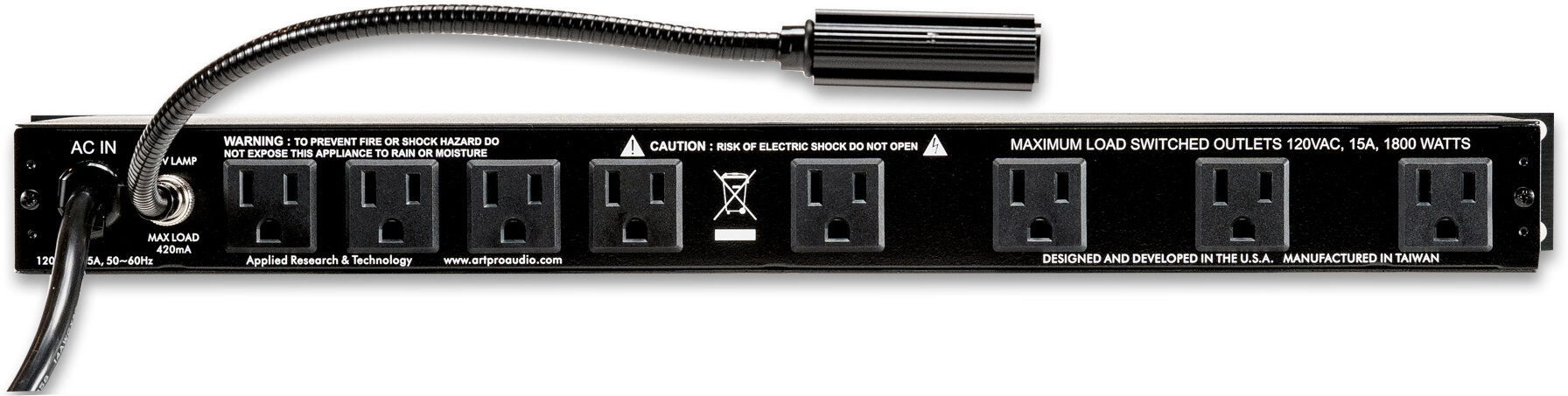 ART SP4x4 Pro USB Power Distribution System with Voltage Meter, New, Action Position Back