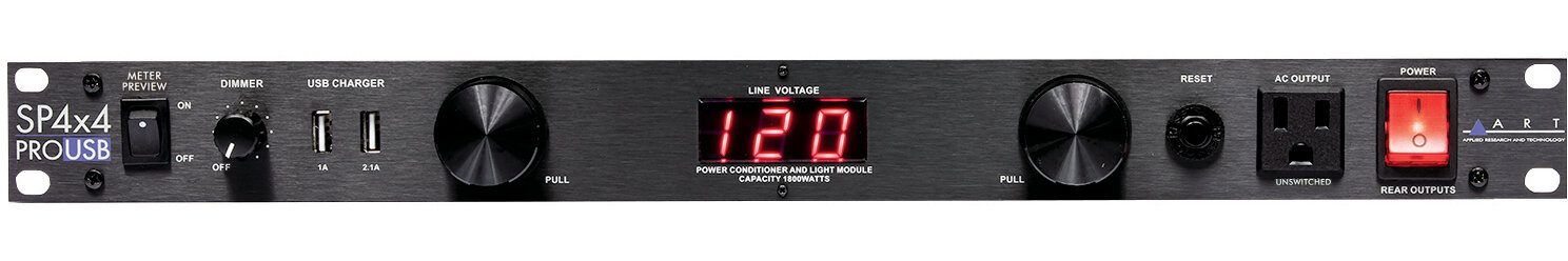 ART SP4x4 Pro USB Power Distribution System with Voltage Meter, New, Action Position Back