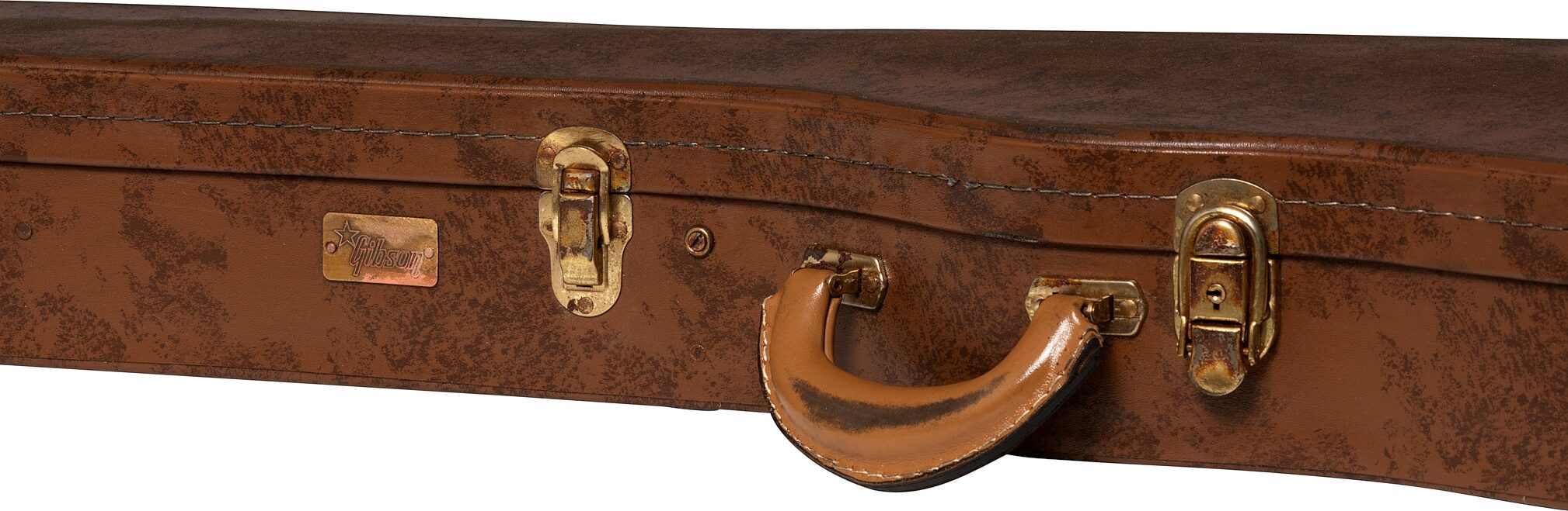 Gibson Lifton Historic Case for Les Paul Guitar, Aged Brown and Pink, Action Position Front