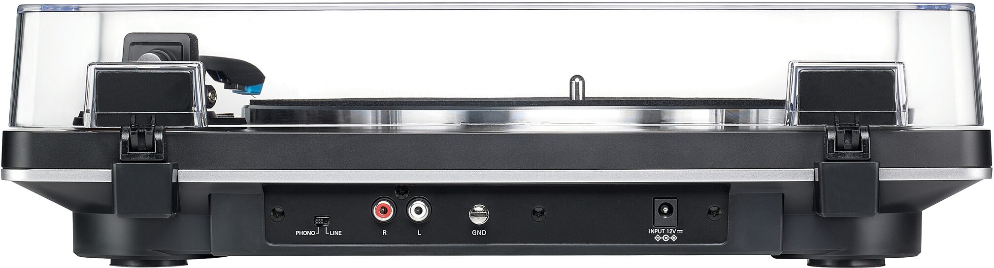 Audio-Technica AT-LP70XBT Fully Automatic Belt-Drive Turntable with Bluetooth, Black/Silver, AT-LP70XBT-BS, Action Position Front