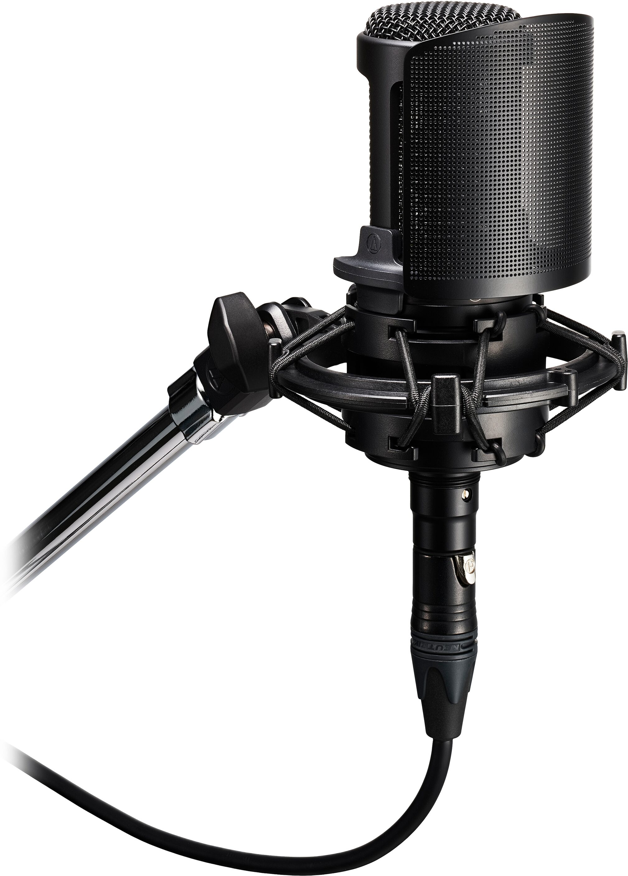 Audio Technica AT2020 Microphone with Stand and Pop-Shield