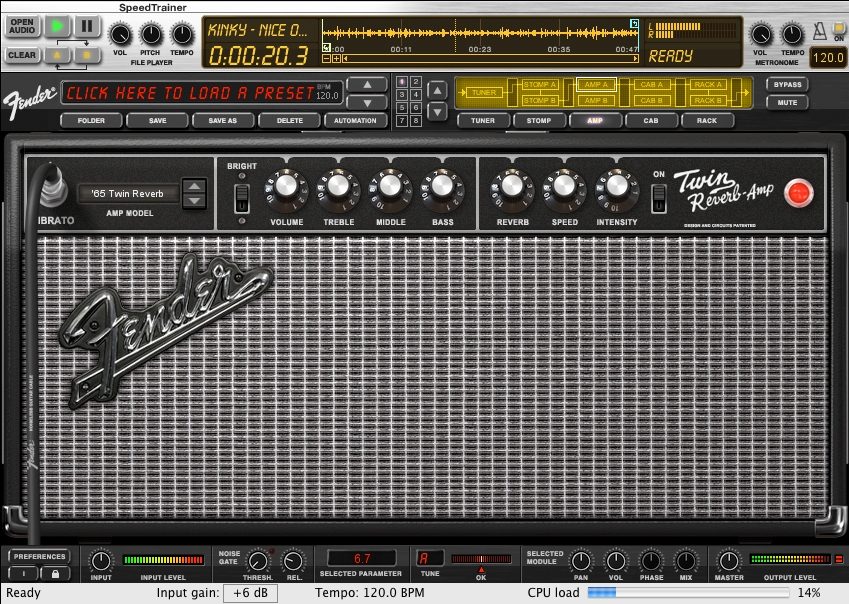 IK Multimedia AmpliTube Fender Studio Amplifier and FX Modeling Software (Mac and Windows), Screenshot - Fender Twin Reverb