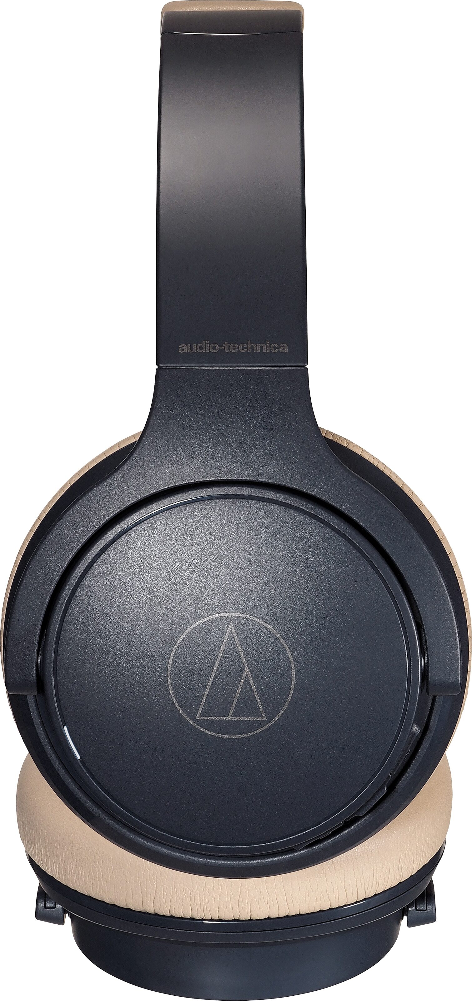 Audio-Technica ATH-S220BT Wireless On-Ear Headphones, Navy Beige, ATH-S220BTNBG, Action Position Front