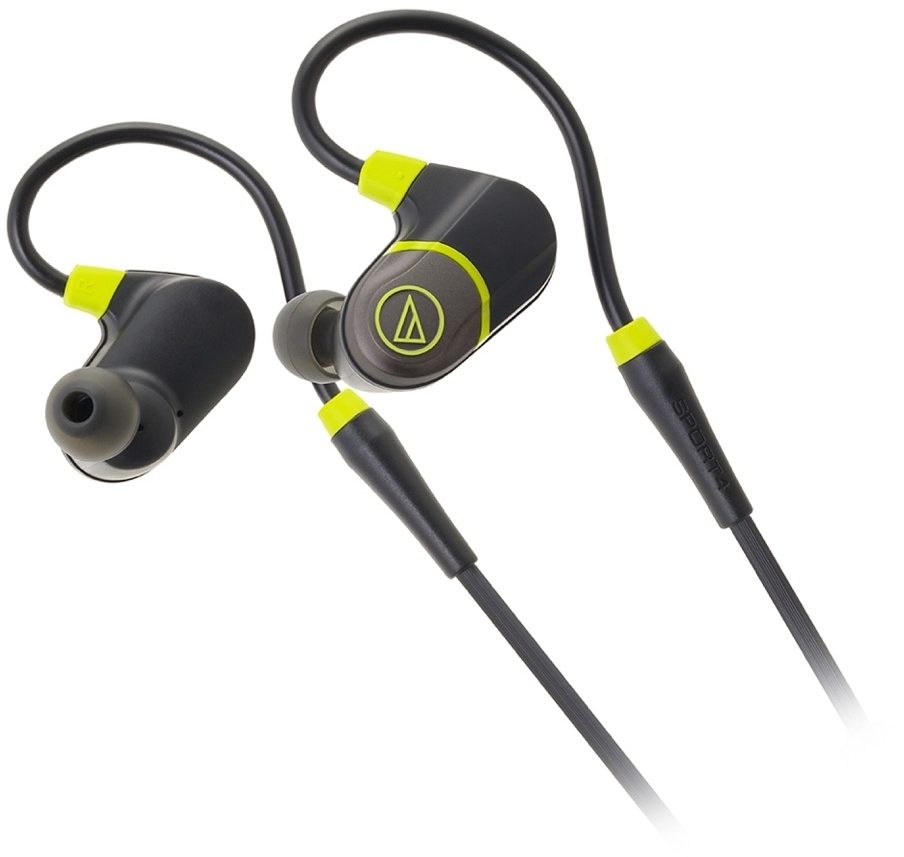 Audio-Technica ATH-SPORT4 In-Ear Headphones, Closeup