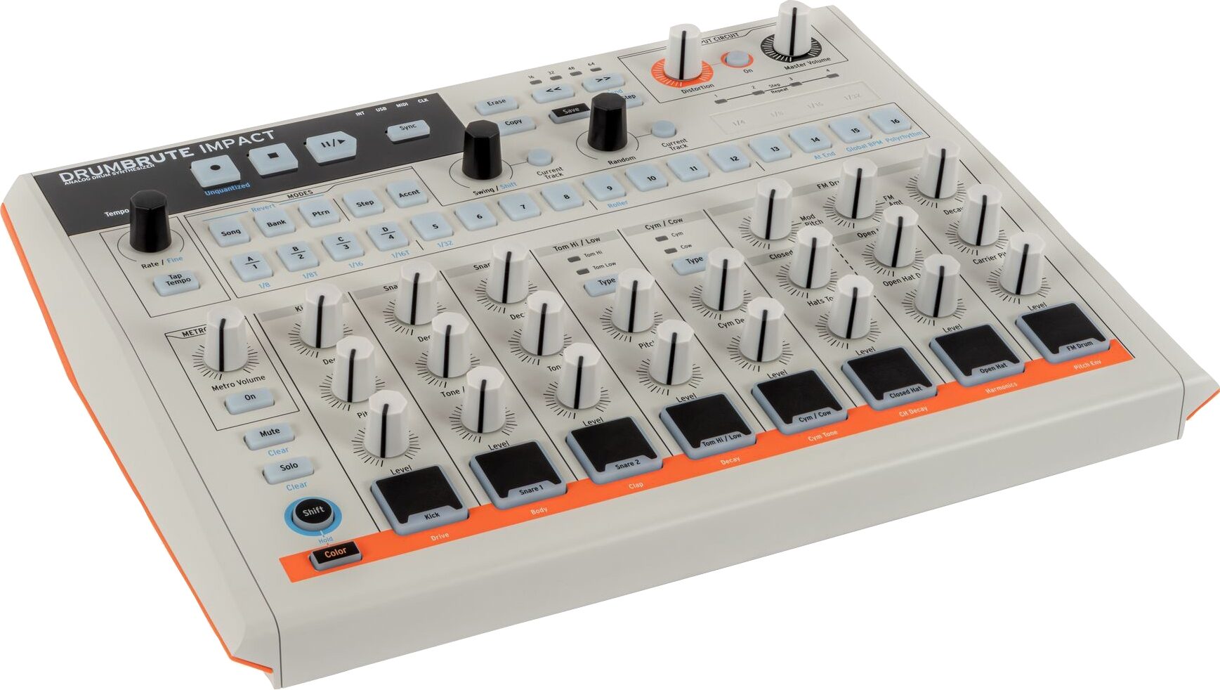 Arturia DrumBrute Impact 1984 Drum Machine, New, Action Position Back