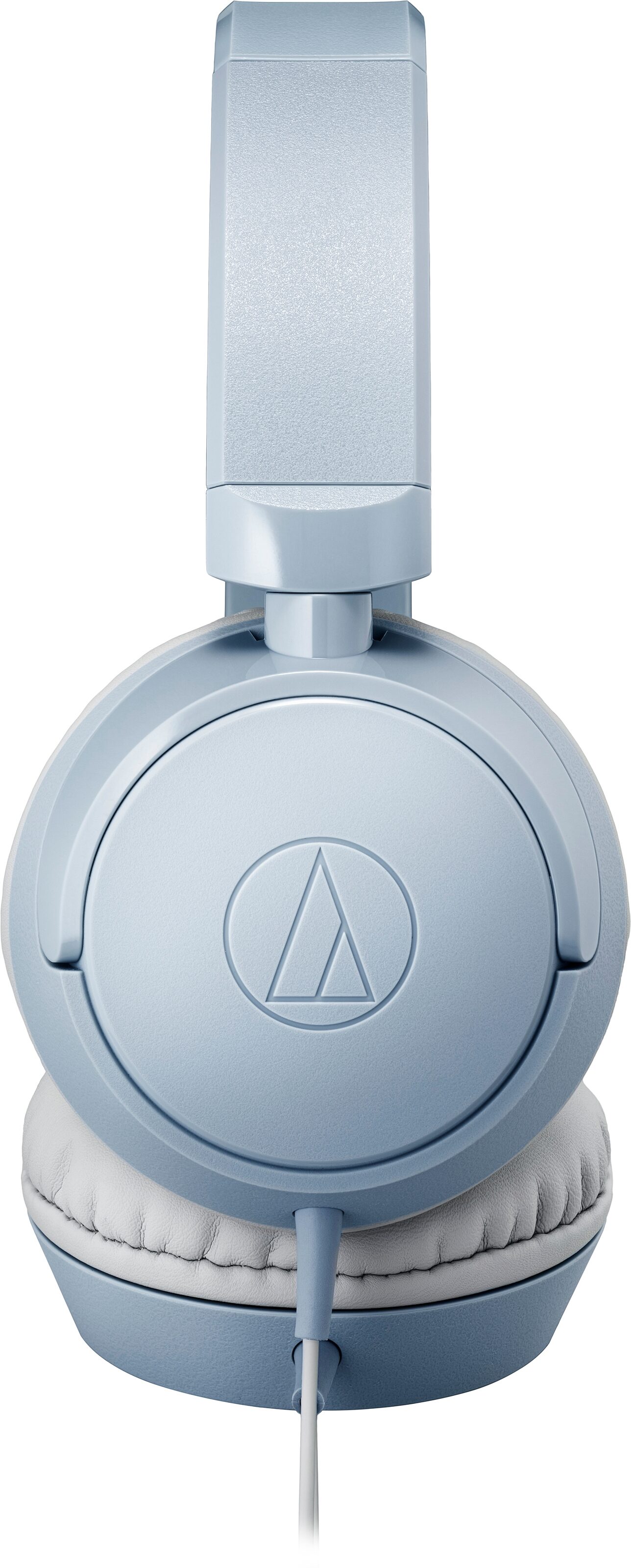 Audio-Technica ATH-S120C USB-C On-Ear Headphones, Blue-Gray, ATH-S120C-GY, Action Position Side