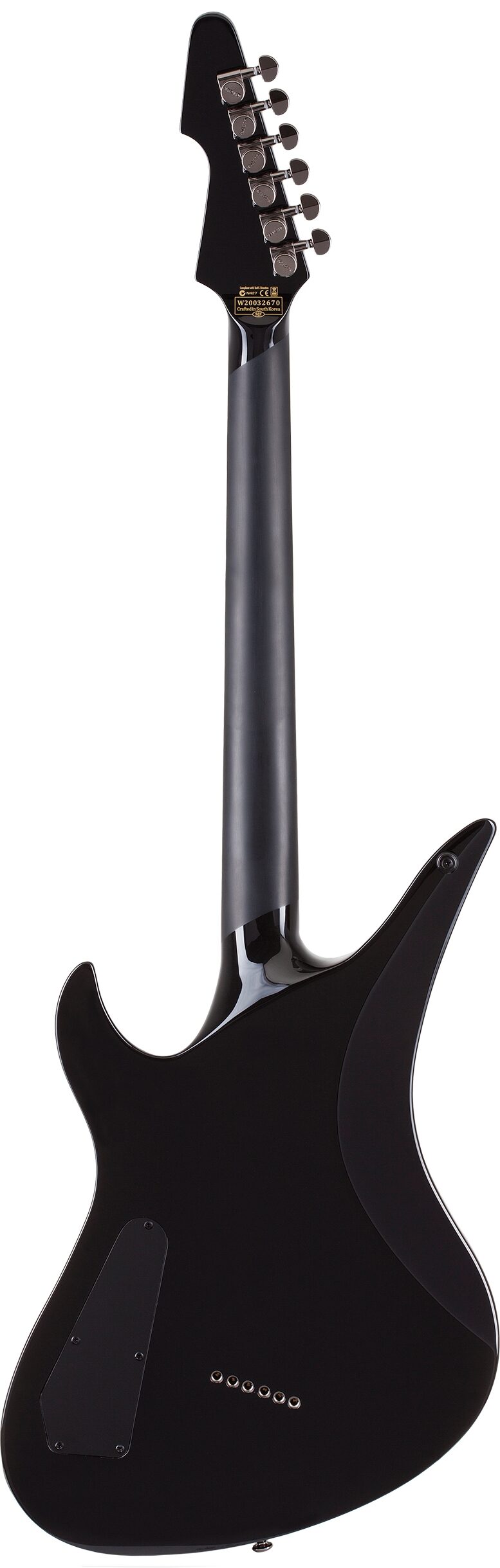 Schecter Avenger Blackjack Electric Guitar, Action Position Back