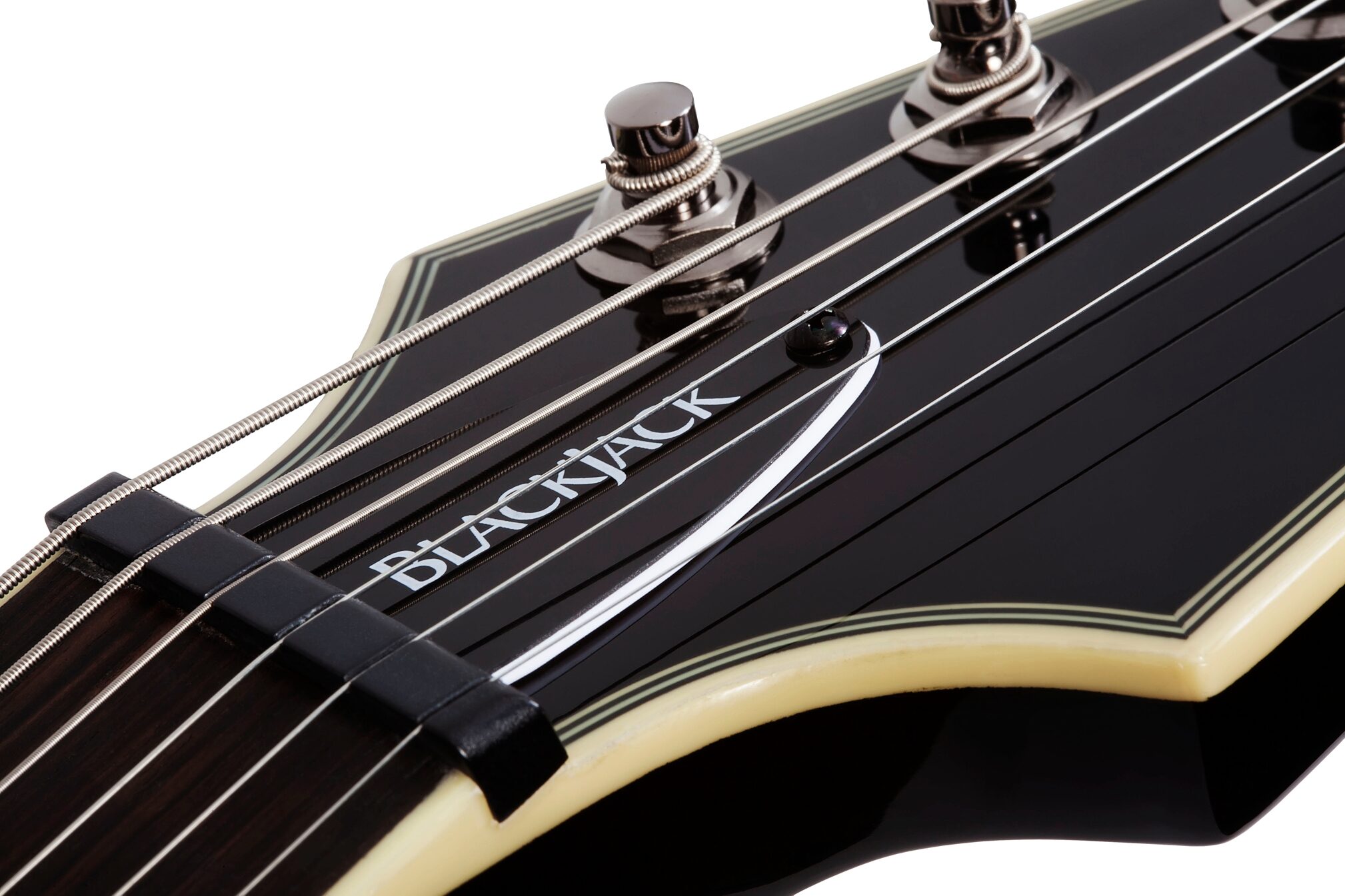 Schecter Avenger Blackjack Electric Guitar, Action Position Back