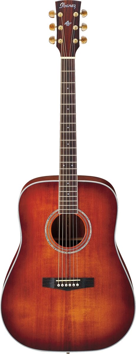 Ibanez AW120 Dreadnought Acoustic Guitar, Resonant Dark Violin