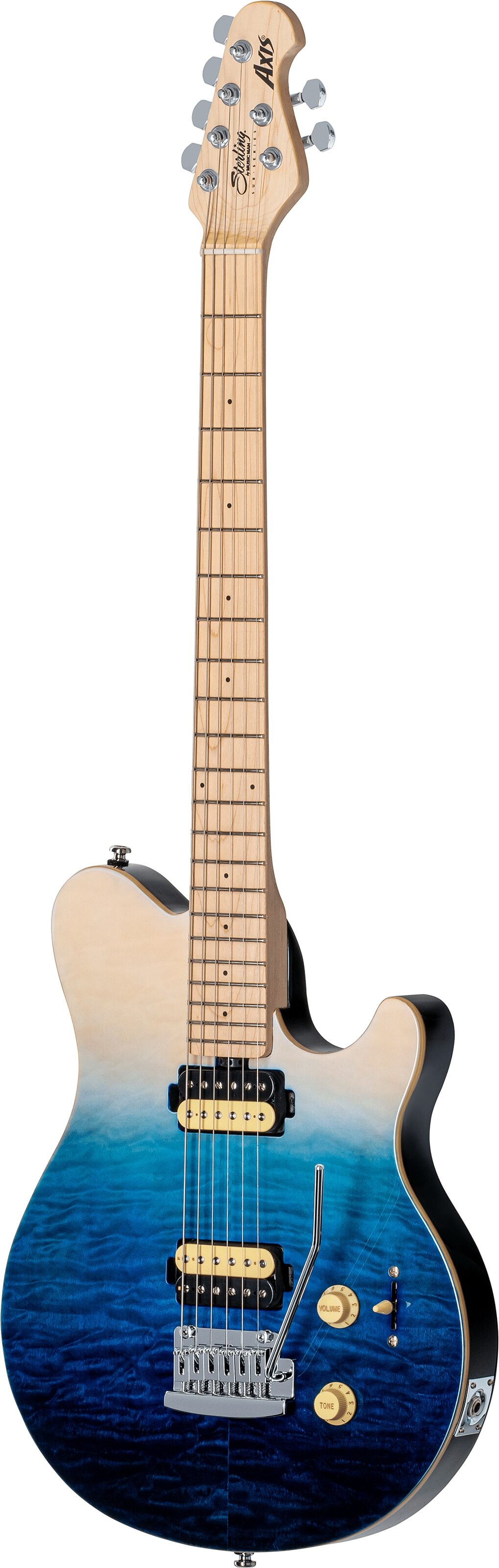 Sterling by Music Man AX3QM Axis Electric Guitar, Action Position Back