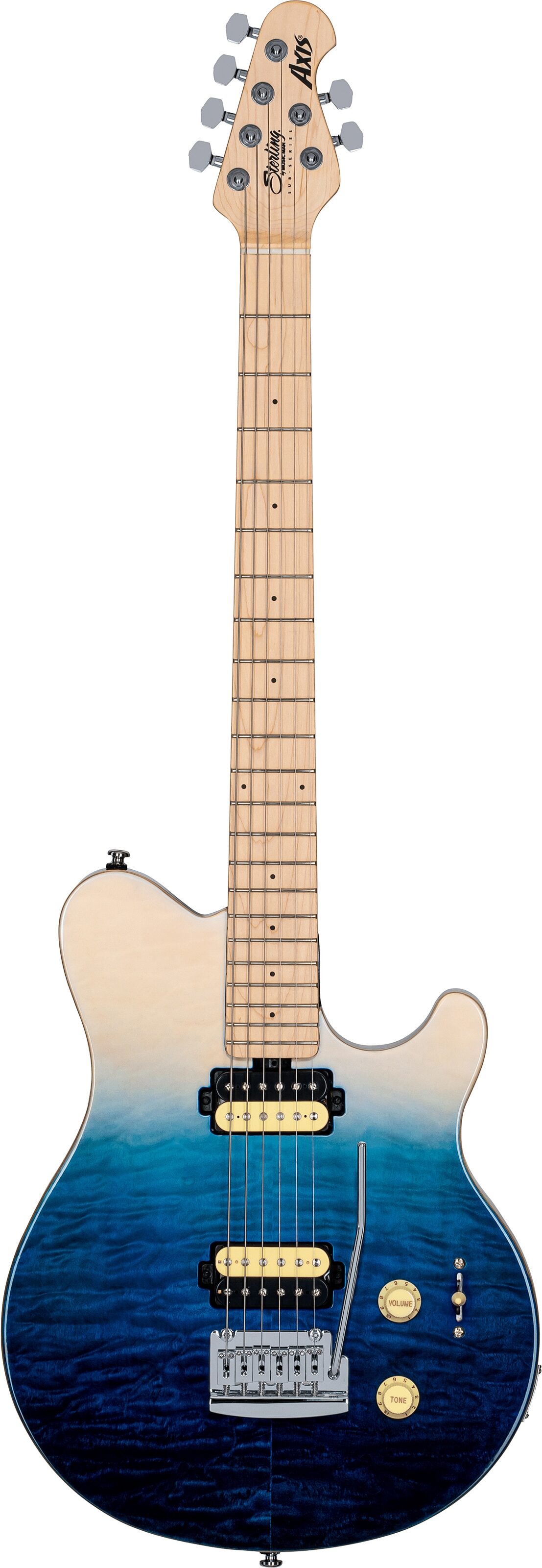Sterling by Music Man AX3QM Axis Electric Guitar, Action Position Back
