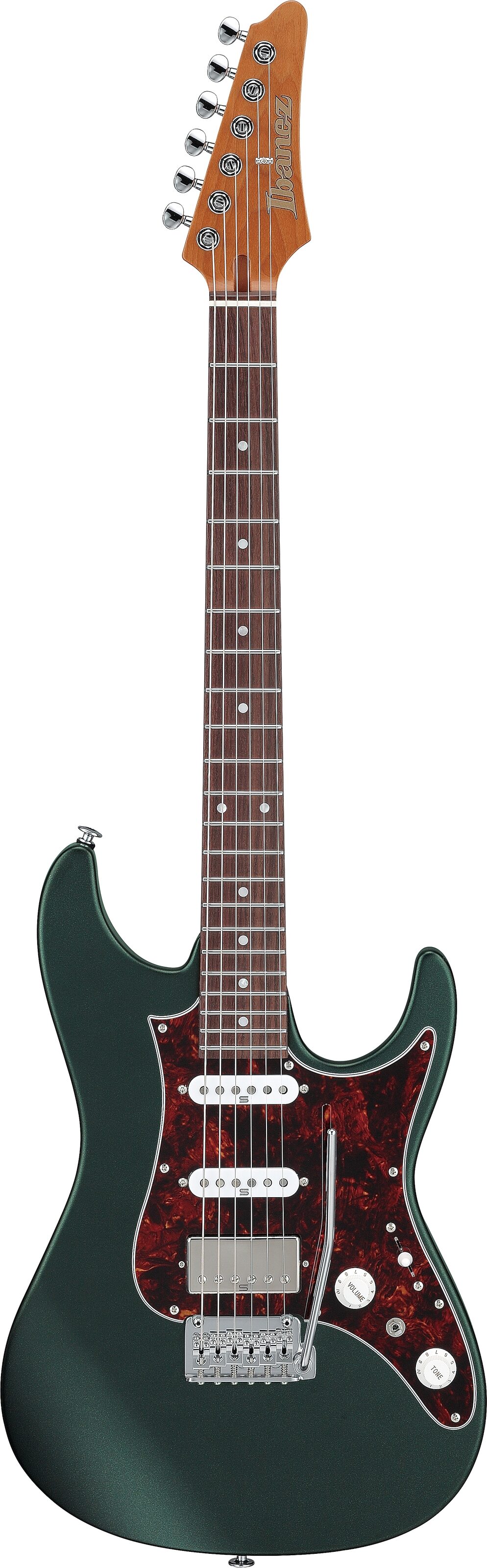 Ibanez AZ2204N Prestige Electric Guitar (with Case), Ivy Green Metallic, Action Position Back
