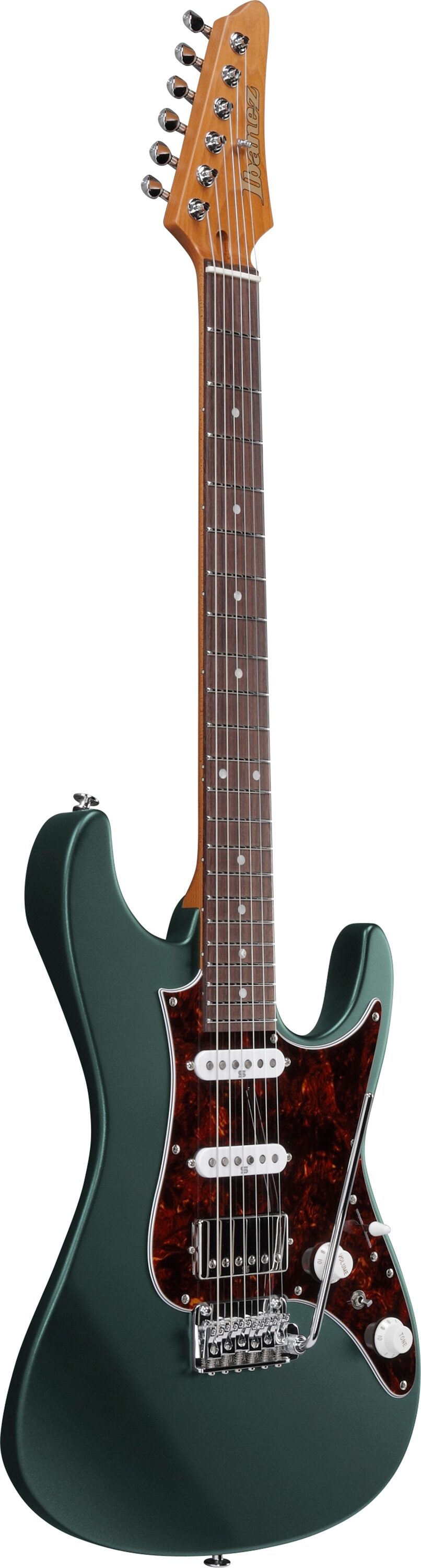 Ibanez AZ2204N Prestige Electric Guitar (with Case), Ivy Green Metallic, Action Position Back
