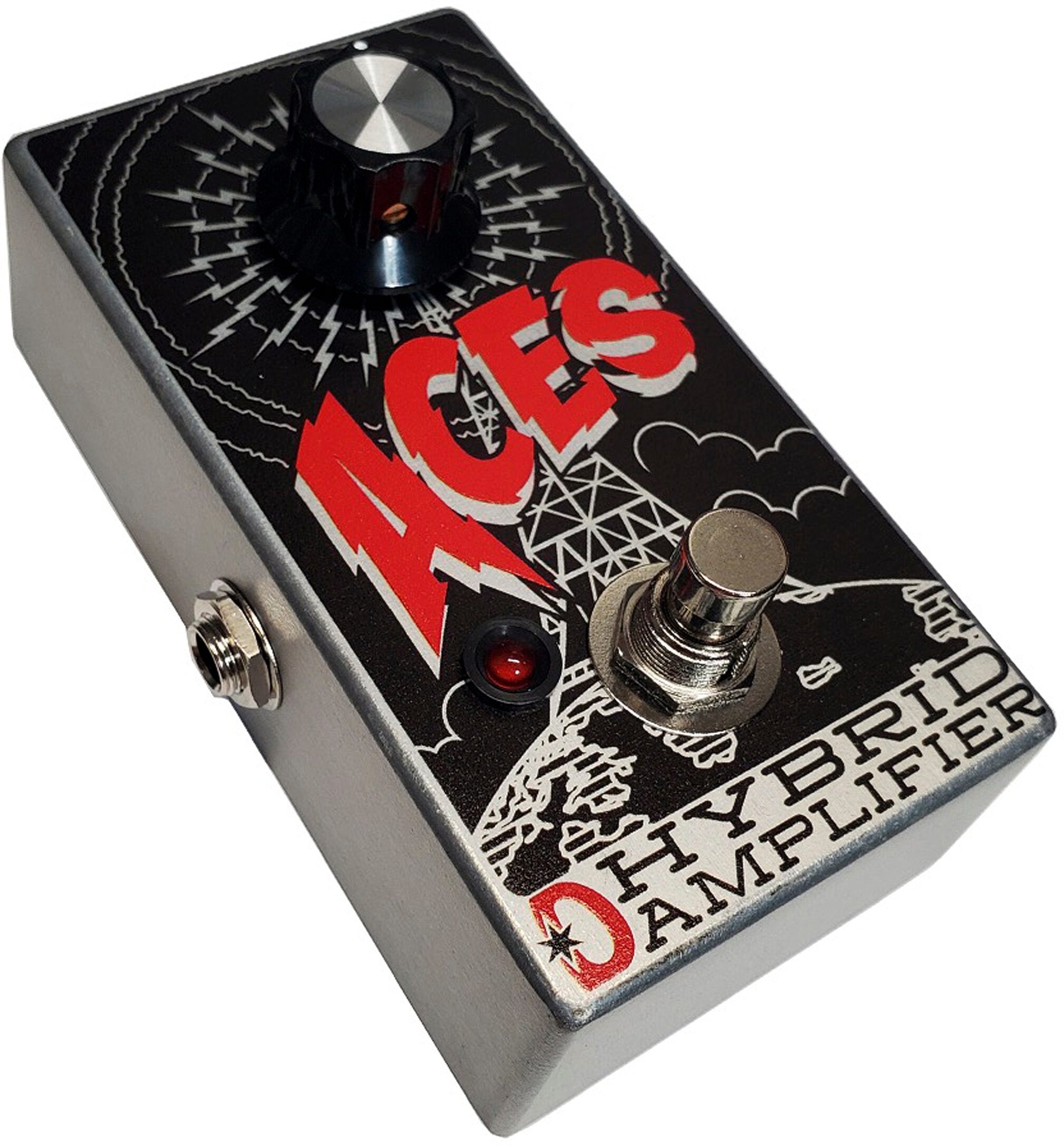Daredevil Aces Hybrid Amplifier Pedal, Blemished, Angle
