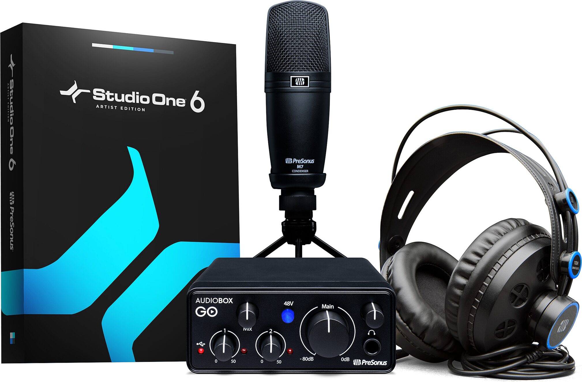 PreSonus AudioBox GO Creator Bundle, New, main w sw fixed