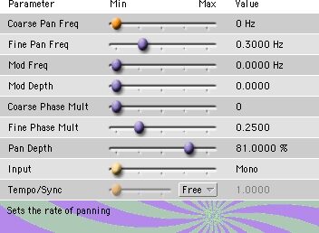 Cycling '74 Pluggo 3.1 VST MAS RTAS (Macintosh), Multichannel - Audio Rate Pan
