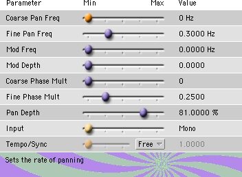 Cycling '74 Pluggo 3.1 VST MAS RTAS (Macintosh), Multichannel - Audio Rate Pan