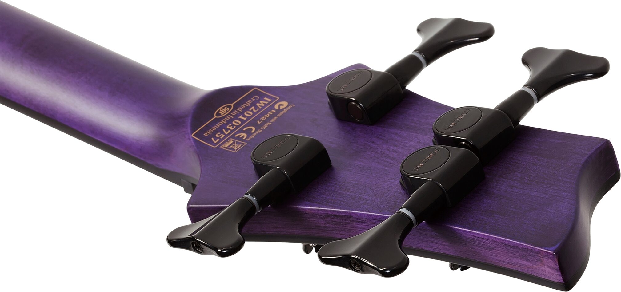 Schecter C-4 GT Electric Bass, Left-Handed, Action Position Back