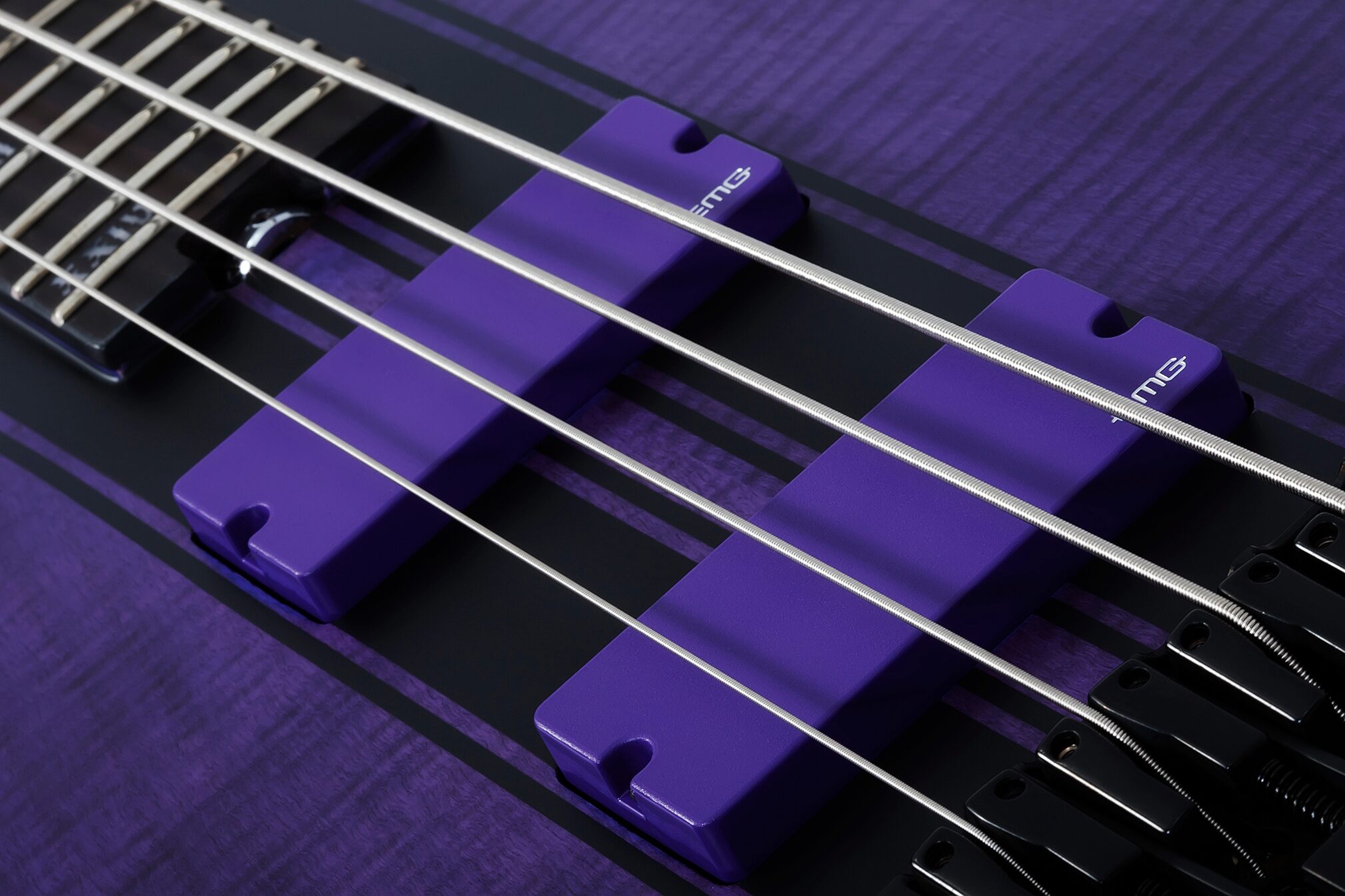 Schecter C-4 GT Electric Bass, Left-Handed, Action Position Back