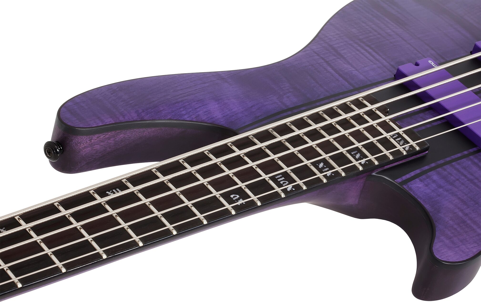 Schecter C-5 GT Electric Bass, Left-Handed, Inlays Detail
