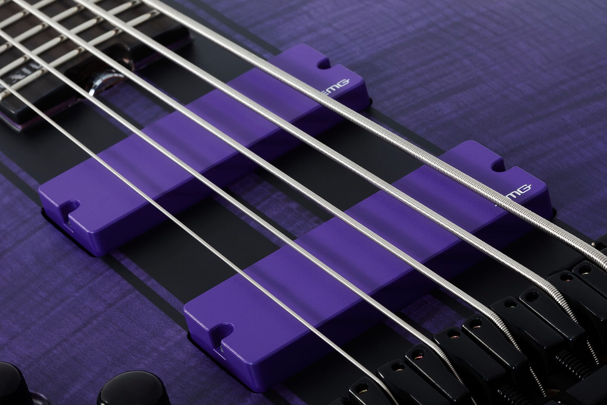 Schecter C-5 GT Electric Bass, Left-Handed, Pickups Detail