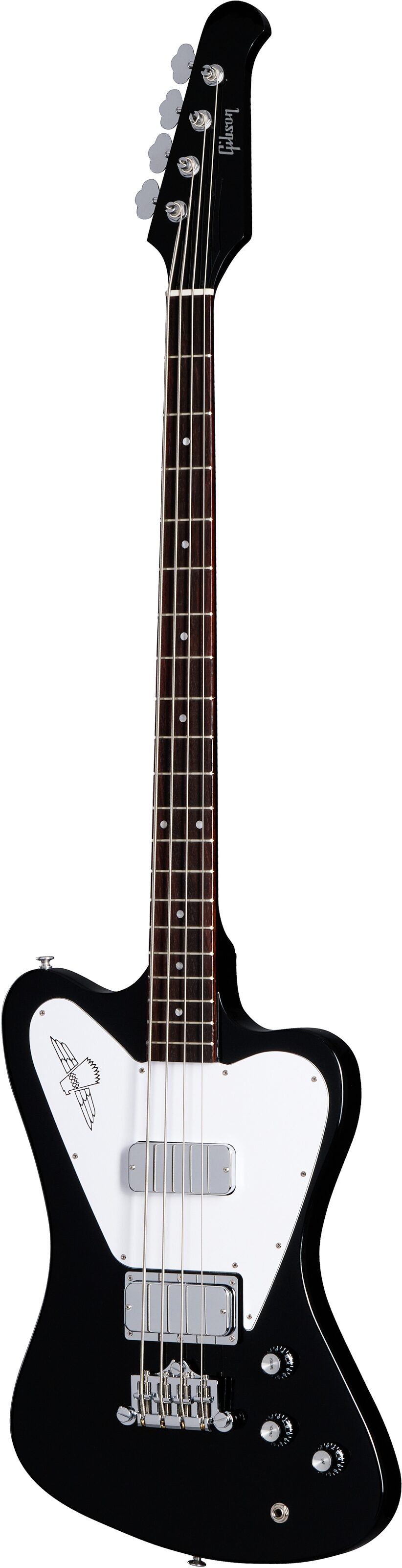 Gibson Non-Reverse Thunderbird Electric Bass (with Case), Ebony, Action Position Front