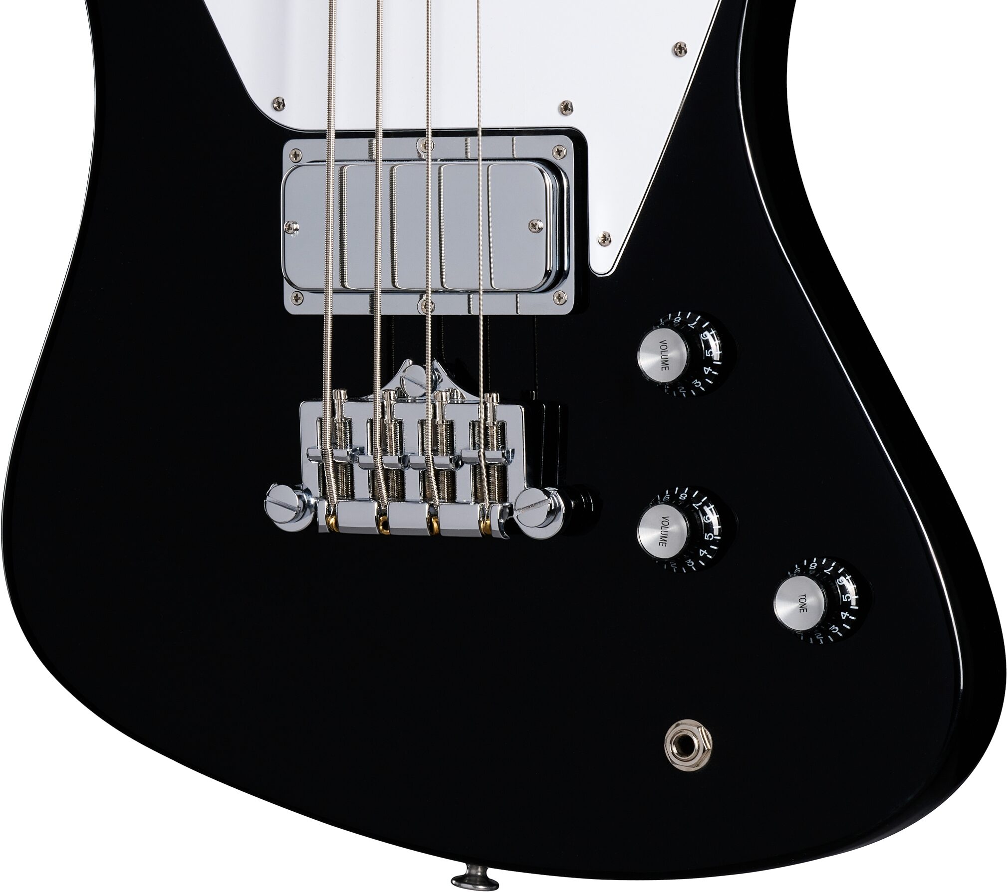 Gibson Non-Reverse Thunderbird Electric Bass (with Case), Ebony, Action Position Sound Module