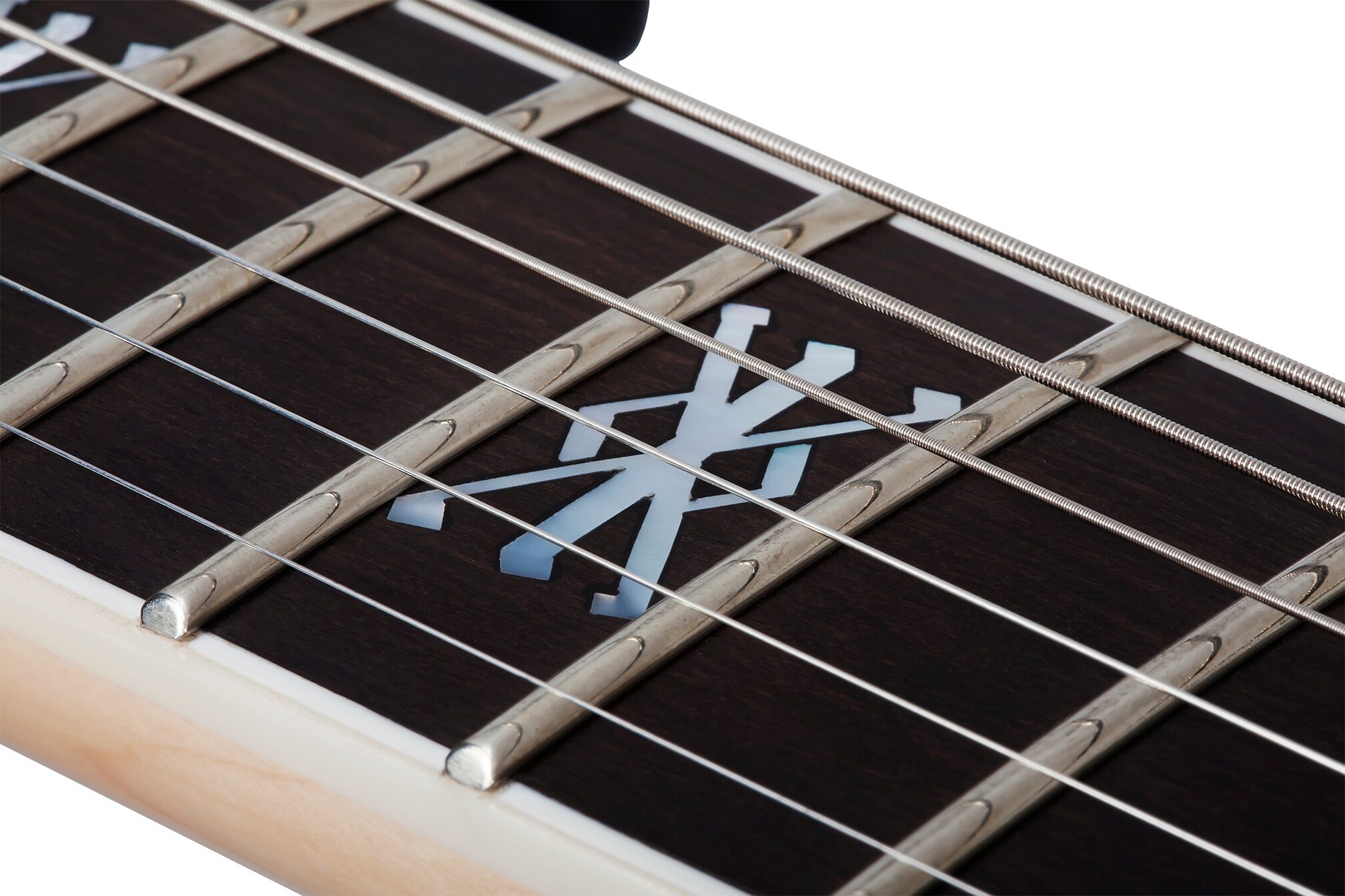 Wylde Audio Barbarian Nordic Ice Electric Guitar, Action Position Back